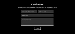 Contacto Sobre Fondo Oscuro - HTML Creator