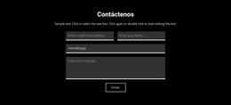 Contacto Sobre Fondo Oscuro - Descarga Gratuita De Plantilla De Sitio Web