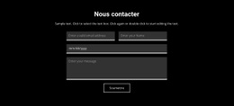 Contact Sur Fond Sombre - Modèle HTML5