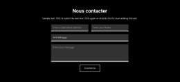 Contact Sur Fond Sombre – Inspiration De Modèle D'Une Page