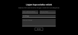 Kapcsolat Sötét Háttér Előtt - Webhelysablon Ingyenes Letöltése