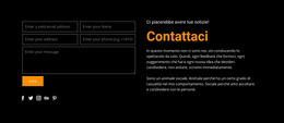 Modulo Di Contatto Su Sfondo Scuro - Tema WordPress Multiuso