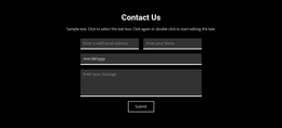 Contact On Dark Background - Multipurpose Joomla Template