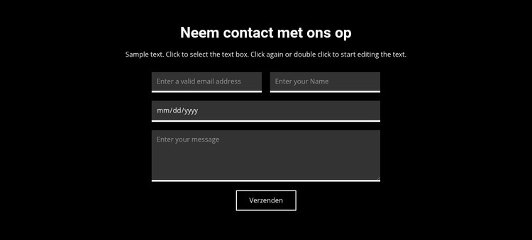 Contact op donkere achtergrond Bestemmingspagina
