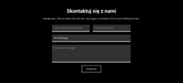 Kontakt Na Ciemnym Tle - Darmowy Kreator Stron Internetowych Do Pobrania