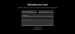 Kontakt Na Ciemnym Tle - Łatwy W Użyciu Motyw WordPress