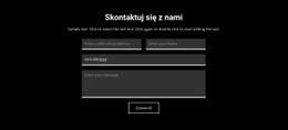 Kontakt Na Ciemnym Tle – Konfigurowalny Szablon