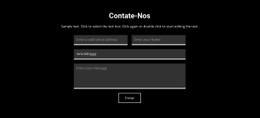 Contato Em Fundo Escuro Web Design
