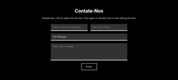 Contato Em Fundo Escuro - Download Gratuito Do Modelo De Site