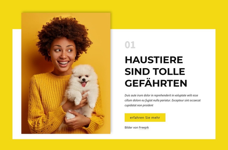 Besitzer von Hunden HTML Website Builder