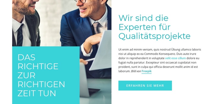 Kompetente Beratung Landing Page