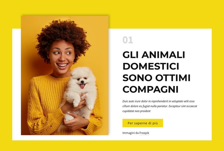 Proprietari di cani Mockup del sito web