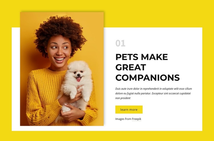 Owners of dogs Joomla Page Builder