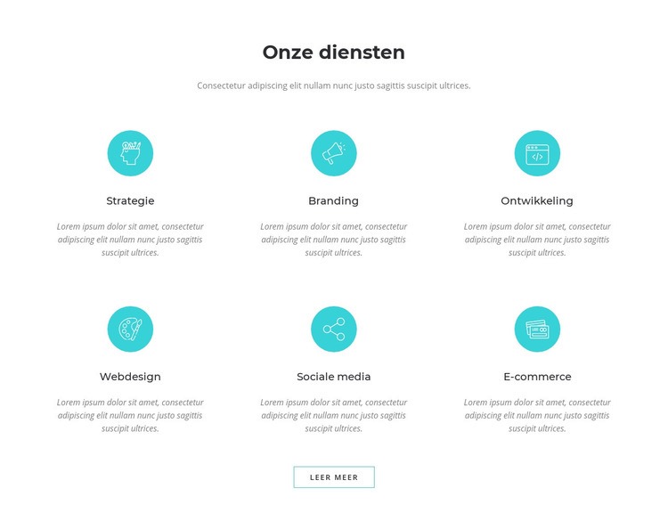 Digitale marketingoplossingen Website Builder-sjablonen