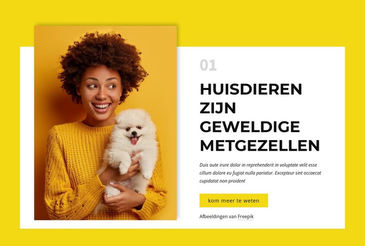 eigenaren van honden Website mockup