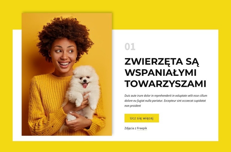 Właściciele psów Projekt strony internetowej