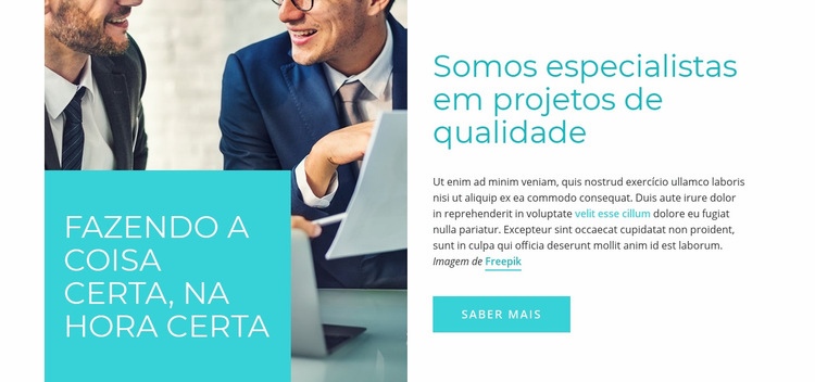 Consultoria especializada Modelo HTML5