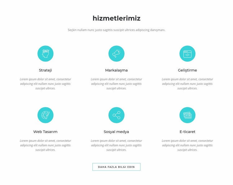 Dijital pazarlama çözümleri Web Sitesi Oluşturucu Şablonları