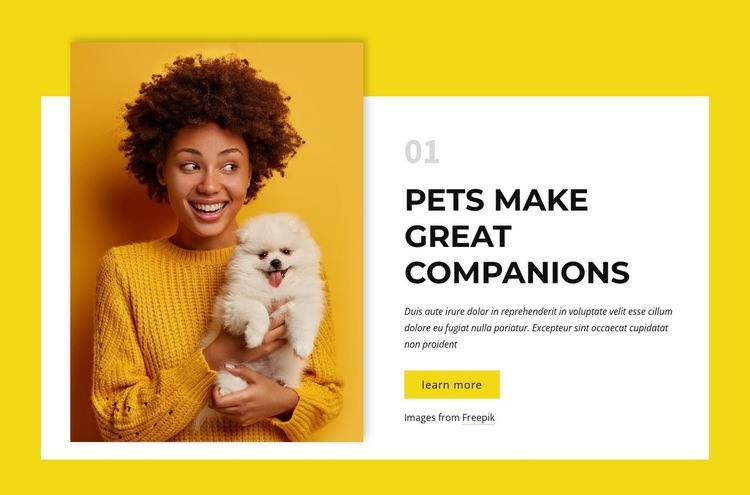 Owners of dogs Wix Template Alternative