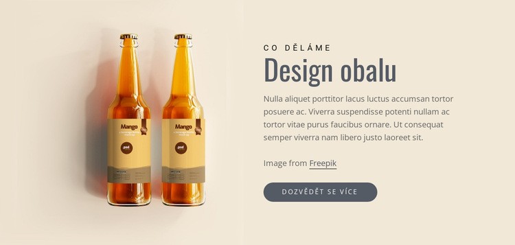 Design obalu Šablona CSS