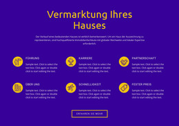 Bootstrap-HTML Für Vermarktung Ihres Hauses