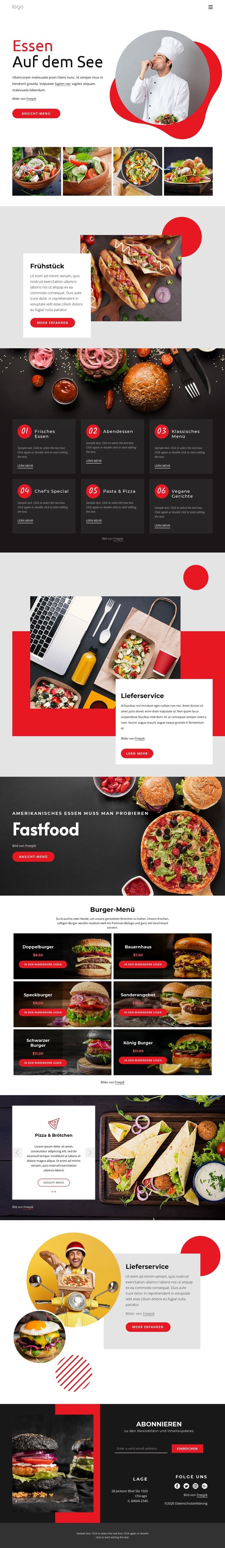 Essen am See Website design
