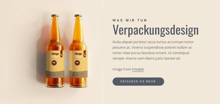 Verpackungsdesign Website design