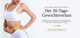 Das 30-Tage-Programm Zur Gewichtsreduktion – Website-Design-Vorlage