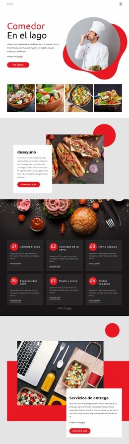 Cenando En El Lago - HTML Web Page Builder