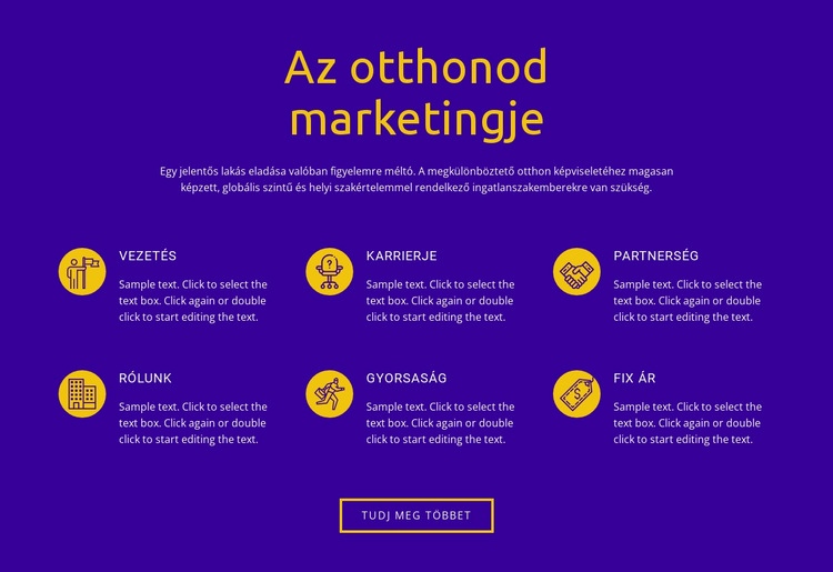 Az otthonod marketingje HTML Sablon