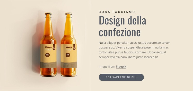 Design della confezione Costruttore di siti web HTML