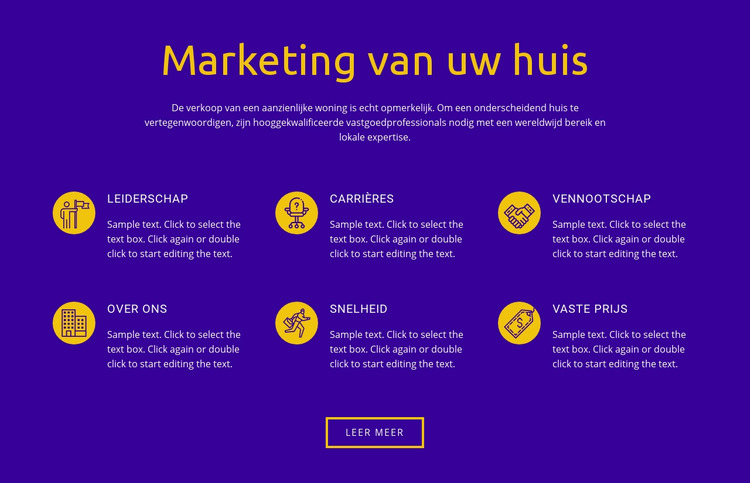 Marketing van uw huis Joomla-sjabloon