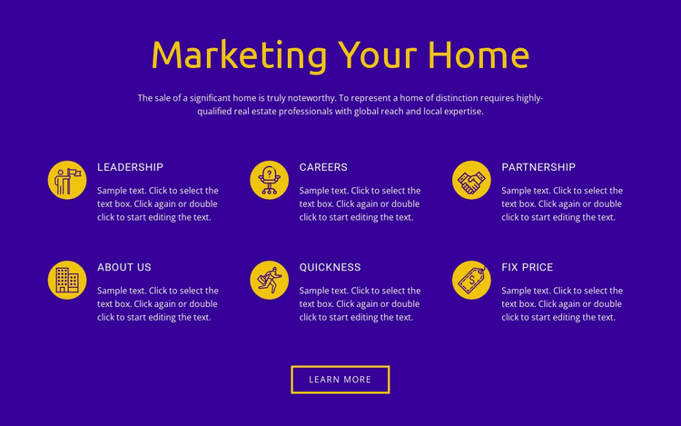 Marketing Your Home One Page Template