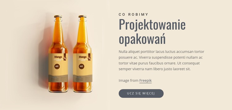 Projekt opakowania Szablon CSS