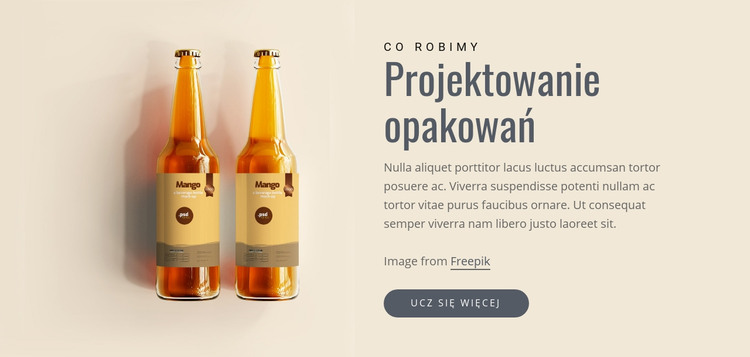 Projekt opakowania Szablon HTML