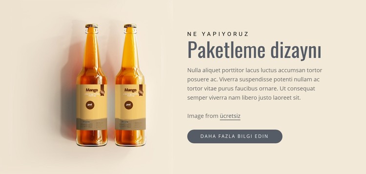 Paketleme dizaynı CSS Şablonu