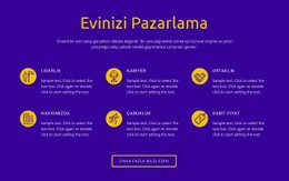 Evinizi Pazarlama - Tek Sayfalık Web Sitesi Şablonu