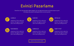 Evinizi Pazarlama - Basit Web Sitesi Şablonu