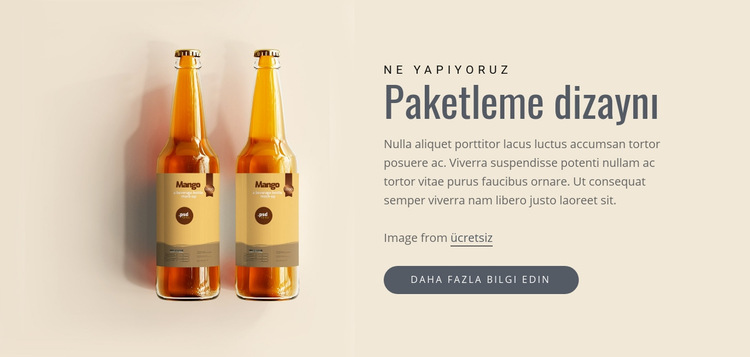 Paketleme dizaynı Web Sitesi Şablonu