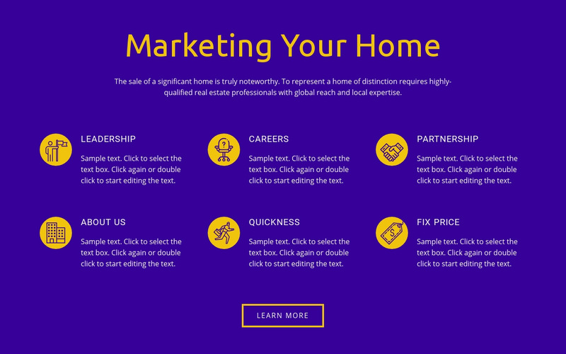 Marketing Your Home Wix Template Alternative