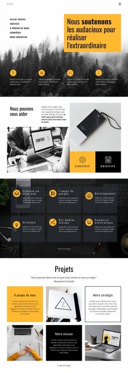 Des Projets Extraordinaires Pour Des Gens Ordinaires - Maquette De Site Web Moderne