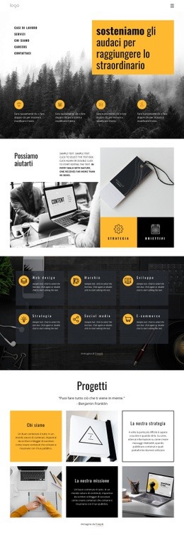 Modello HTML5 Premium Per Progetti Straordinari Per Gente Comune