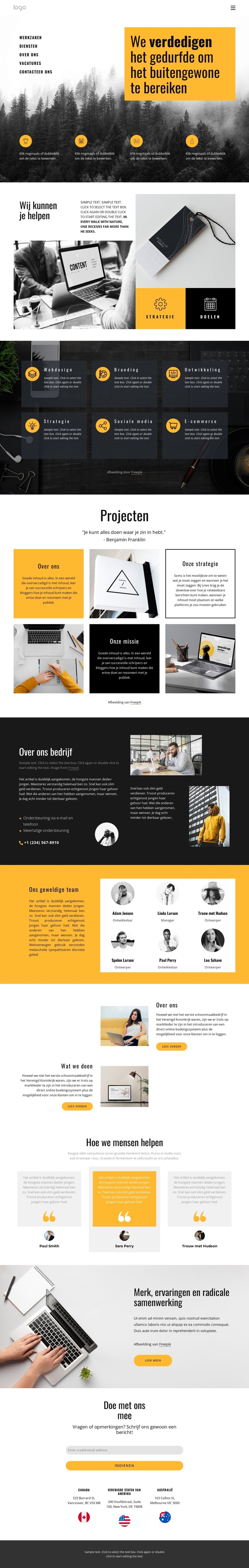 Buitengewone projecten voor gewone mensen WordPress-thema