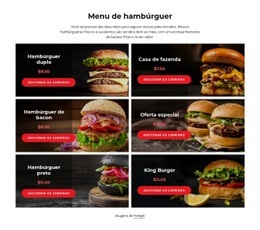 Nosso Menu De Hambúrguer - Modelo HTML5 Responsivo