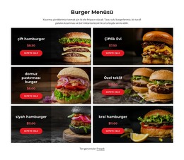 Hamburger Menümüz - HTML Sayfası Şablonu
