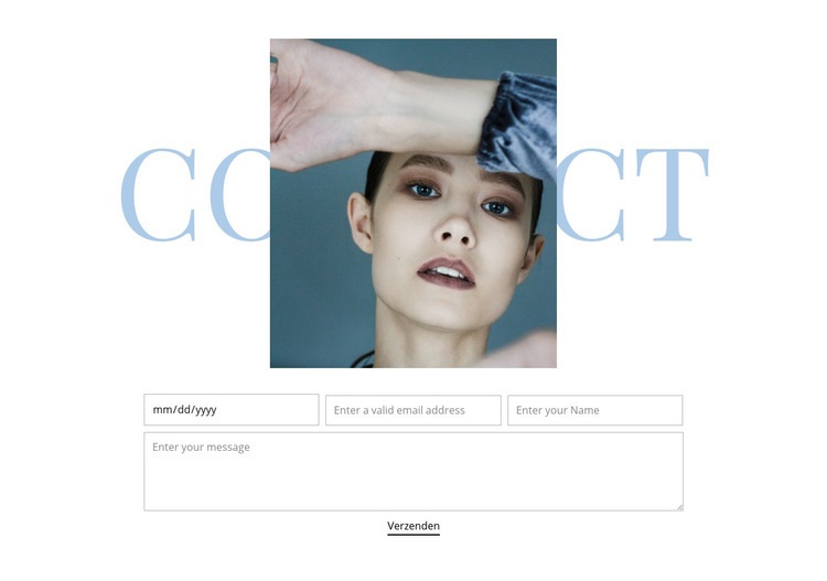 Fashion studio contacten Website mockup