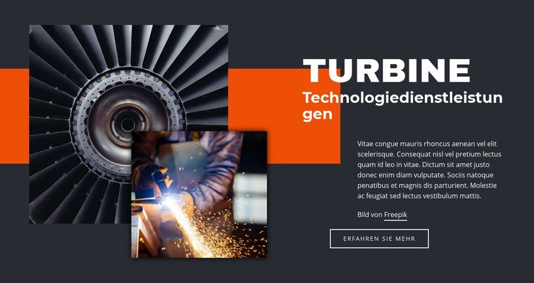Dienstleistungen der Turbinentechnologie Website design
