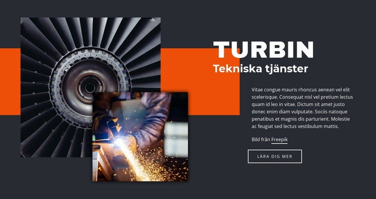 Turbinteknik Webbplats mall