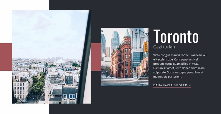 Toronto Şehir Turları HTML5 Şablonu