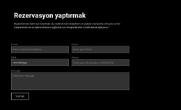 Sipariş Ver Için Web Sitesi Açılış Sayfası